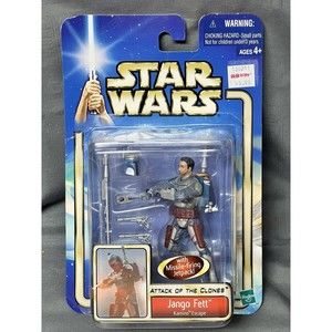 New 2002 Hasbro Star Wars Attack Of The Clones 3.75" Jango Fett Action Figure